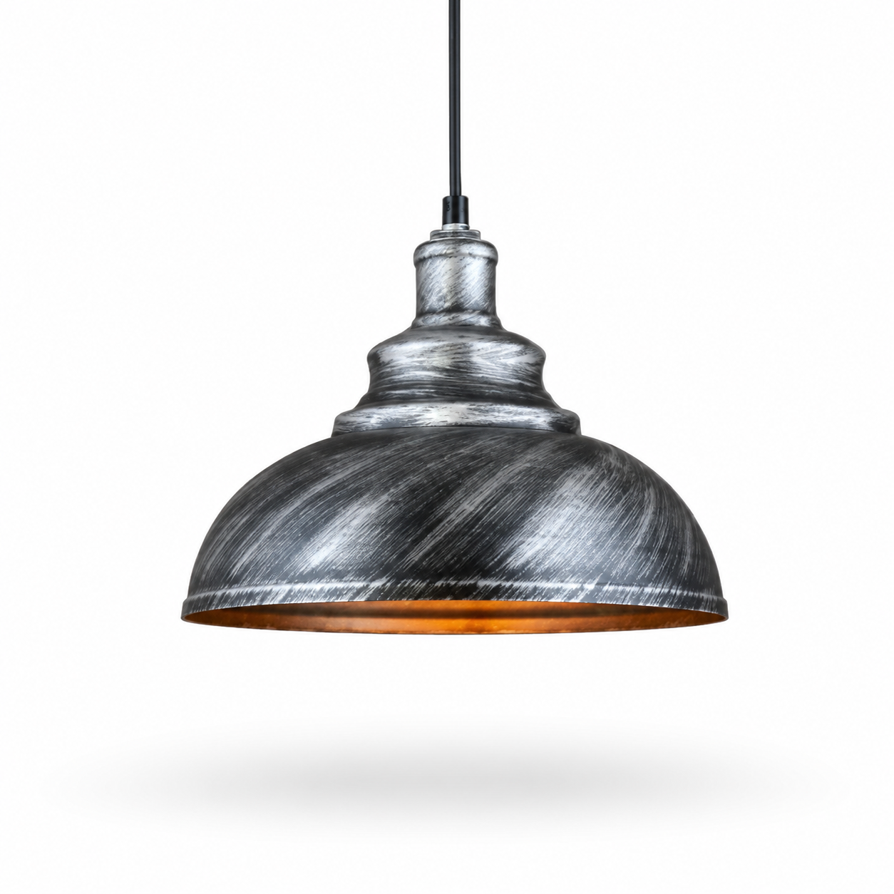 Pendente Retrô Loft E27 em Preto, Prata ou Cobre
