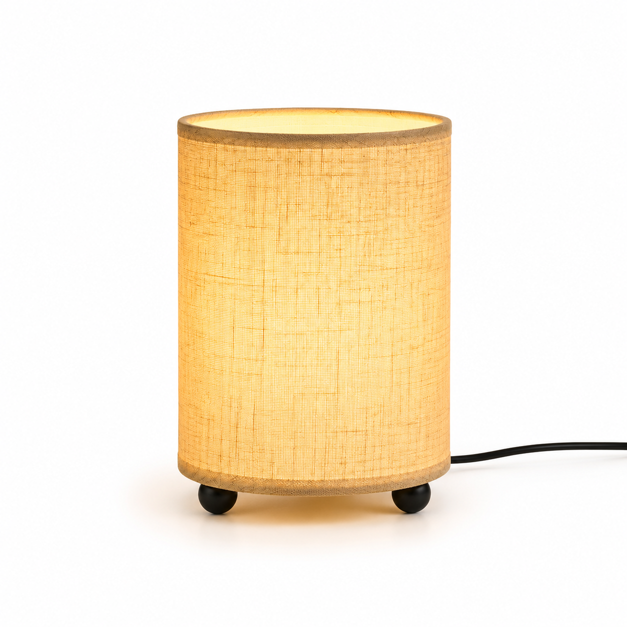 Luminaria de Mesa Avroina - Linho Natural - aparador escultural