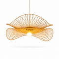 Lustre Artesanal de Bambu Criativo para Restaurante