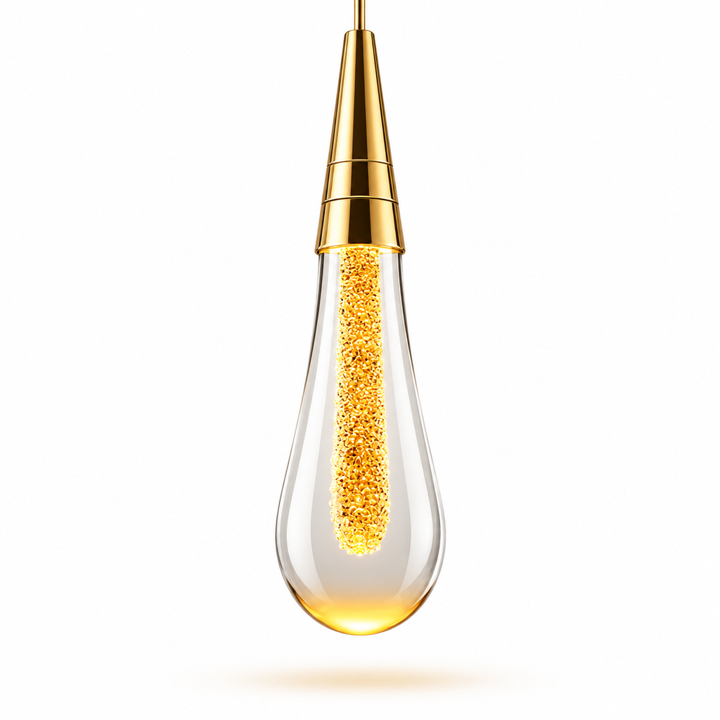 Pendente de Cristal Gota d''Água LED para Sala de Jantar, Bar e Escada