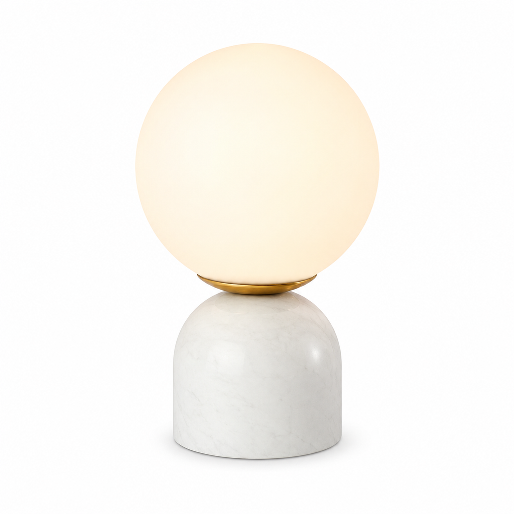 Luminária de Mesa Nórdica Vidro Personalizada – Quarto, Cabeceira e Escritório