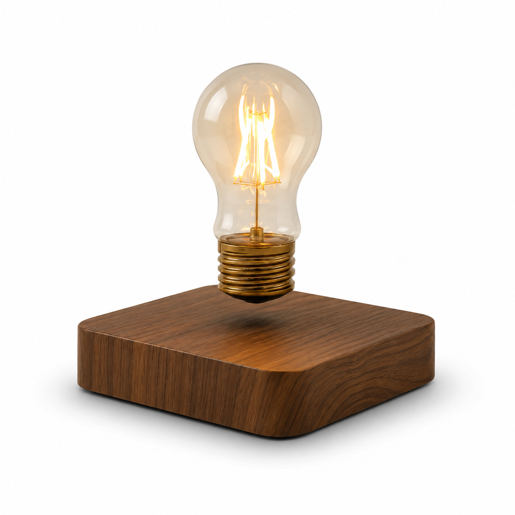 Luminária com Levitação Magnética – Bulbo Flutuante LED para Decoração