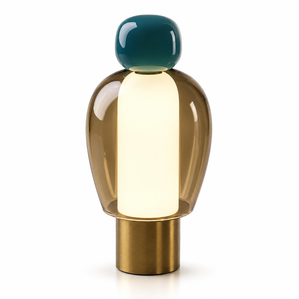 Luminária Vidro LED USB Decorativa Sala Quarto Minimalista