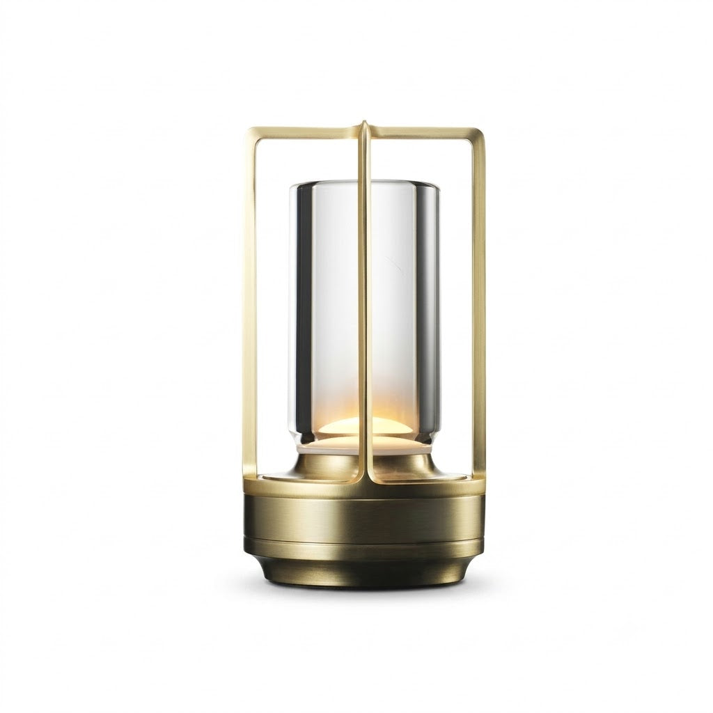 Luminária de Mesa Cristal Alumínio Recarregável Touch – Bar e Quarto
