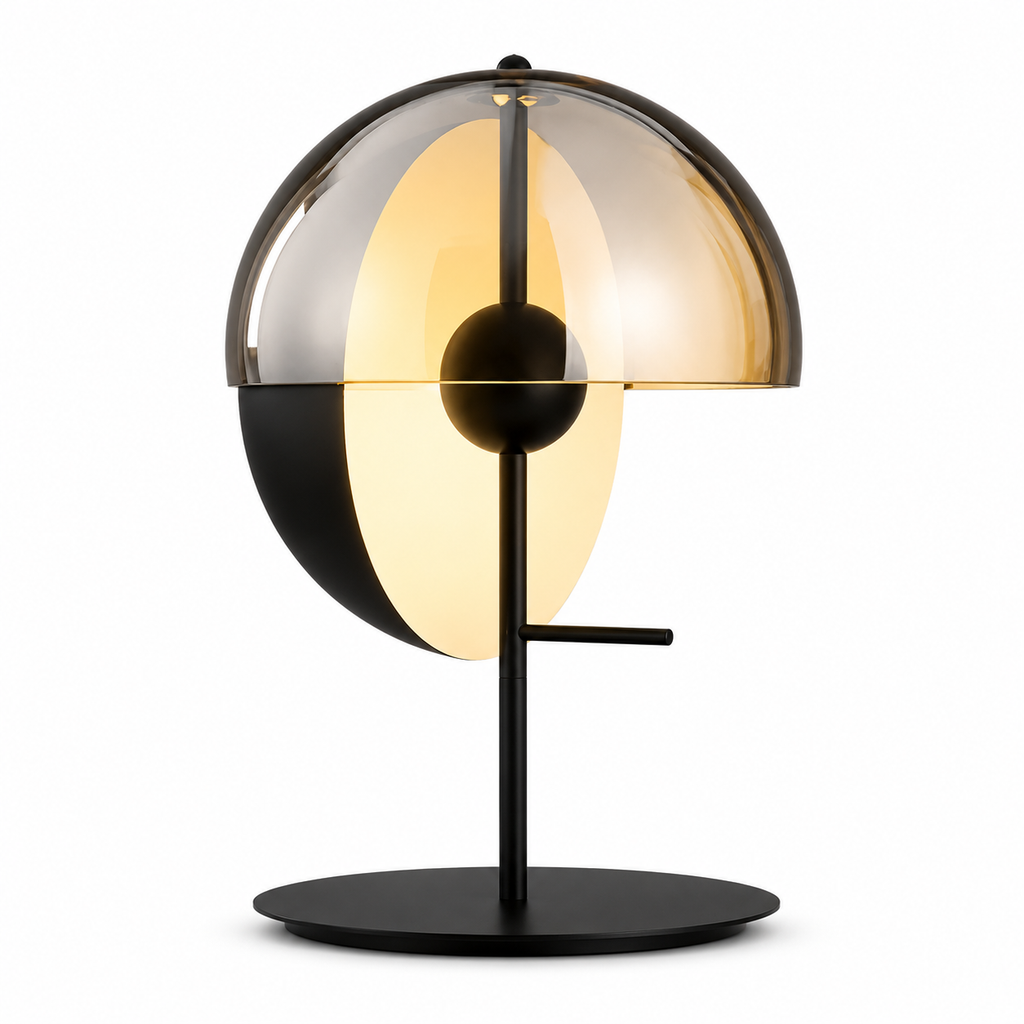 Luminaria de Mesa Avmaela - Vidro Texturizado - home office escultural