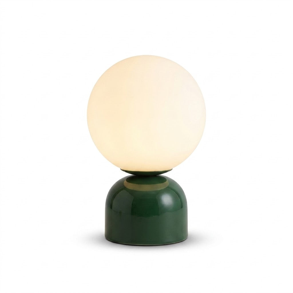 Luminária de Mesa Mármore com Bola de Vidro – Decoração para Sala e Quarto
