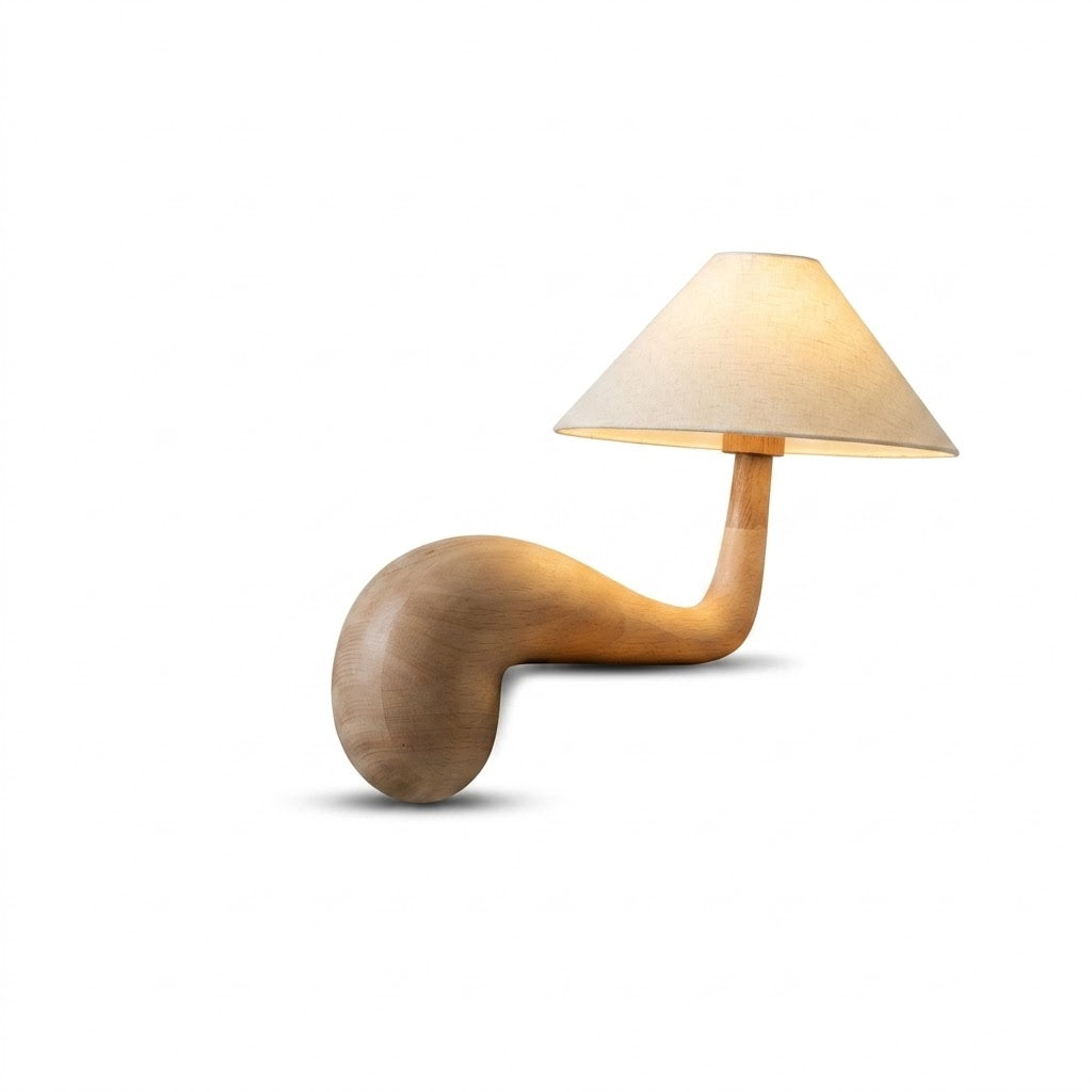 Luminária de Mesa Madeira Criativa para Quarto e Sala – Atmosfera Aconchegante