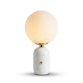 Luminária de Mesa LED Nórdica Vidro Fosco Metal – Quarto e Sala