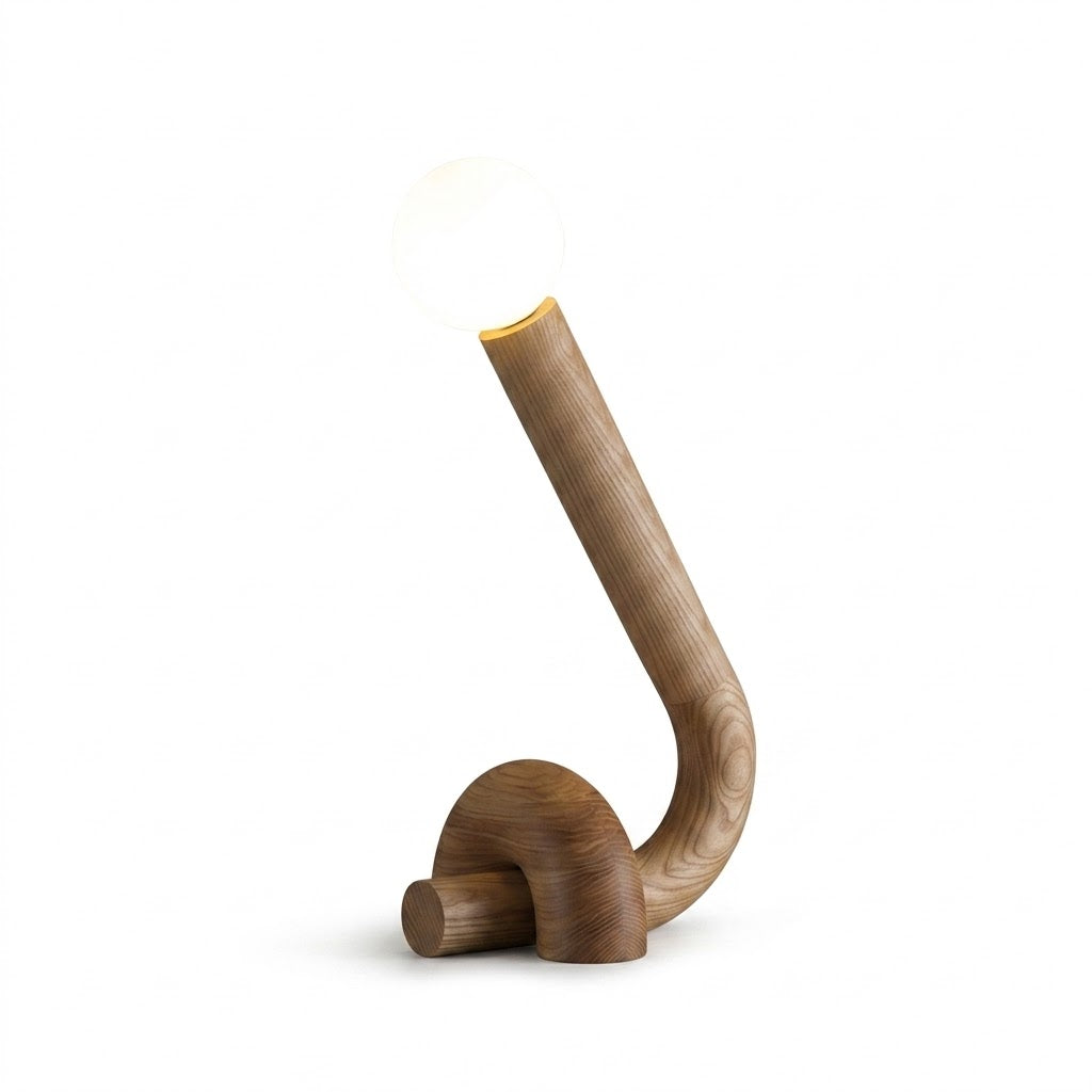 Luminária de Mesa LED Madeira Maciça Criativa – Quarto e Cabeceira