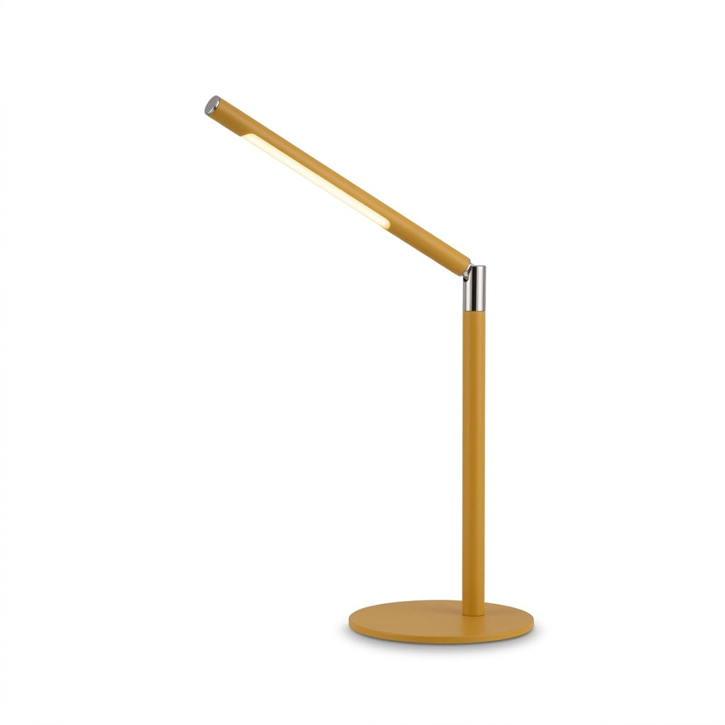Luminaria de Mesa Arloena - Metal Escovado - home office escultural