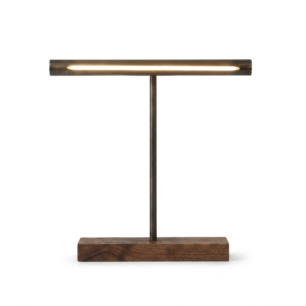 Luminária de Mesa Nogueira COB USB – Luz Ambiente para Quarto